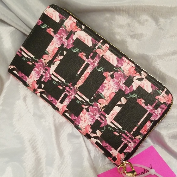 Betsey Johnson Floral Stich Wallet - Picture 2 of 3